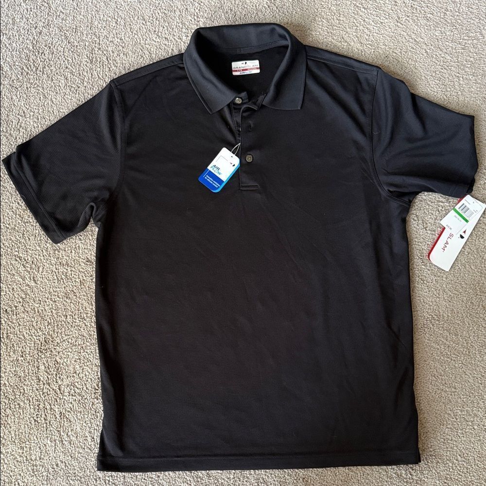Grand Slam Airflow Men's Black Polo Shirt!